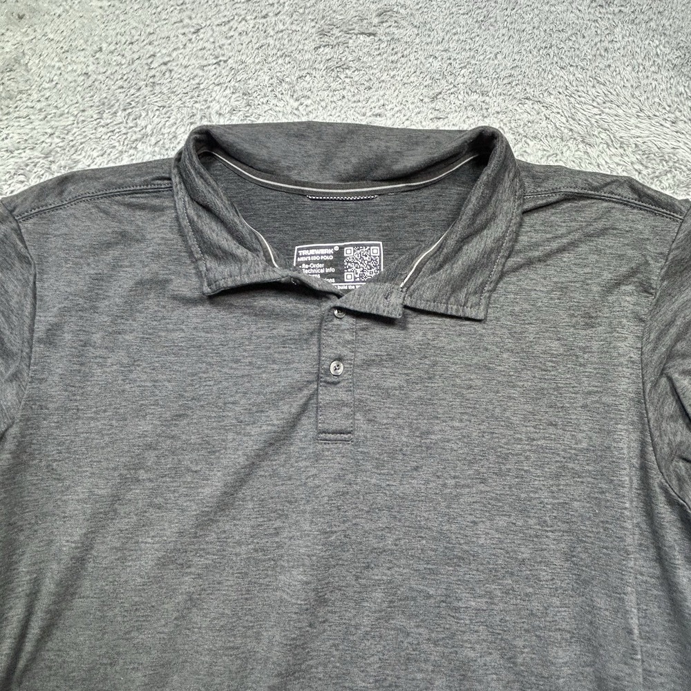 TRUEWERK Polo Shirt Mens XL Gray EDO Performance Workwear Stretch Tech S/S EUC - Picture 4 of 10